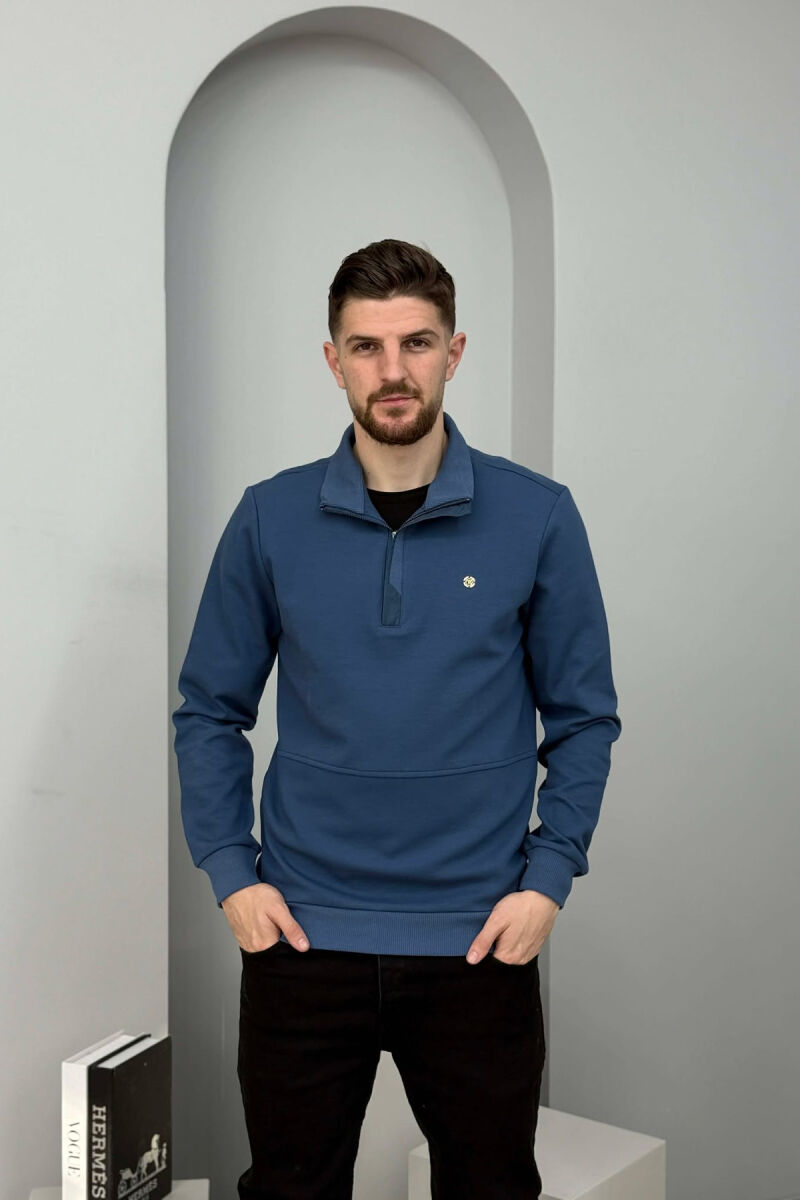 ONE COLOR GOLD SMALL LOGO MEN SWEATSHIRT BLUE/BLU - 2