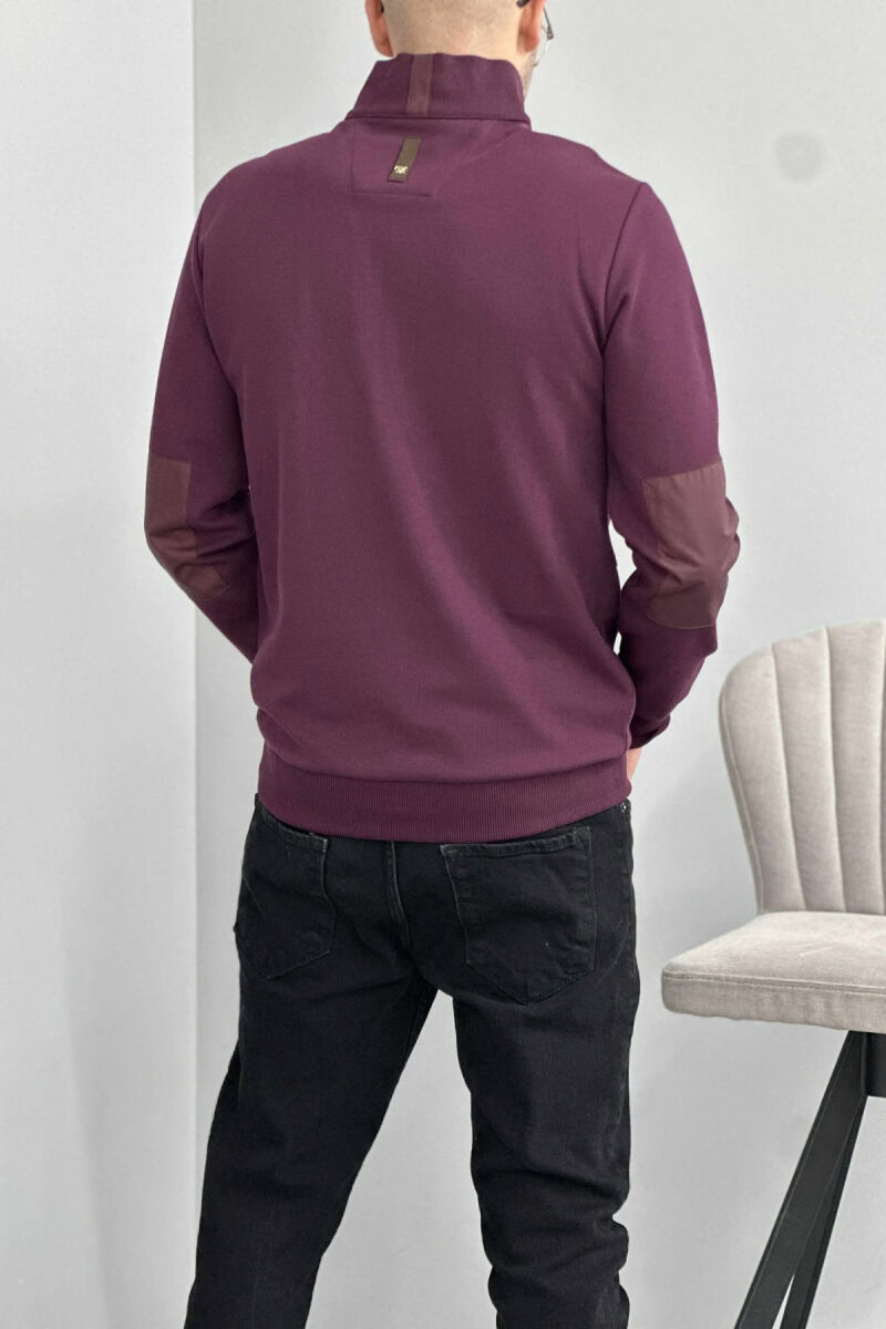 ONE COLOR GOLD SMALL LOGO MEN SWEATSHIRT BURGUNDY/VISHNJE - 4