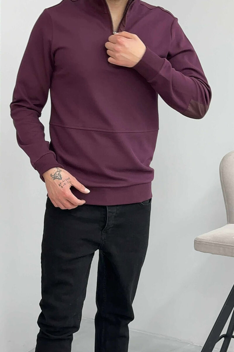 ONE COLOR GOLD SMALL LOGO MEN SWEATSHIRT BURGUNDY/VISHNJE - 5