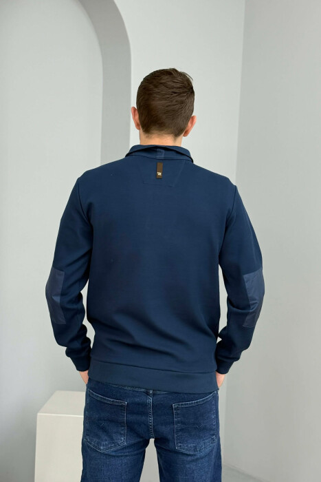 ONE COLOR GOLD SMALL LOGO MEN SWEATSHIRT DARK BLUE/BEE - 3