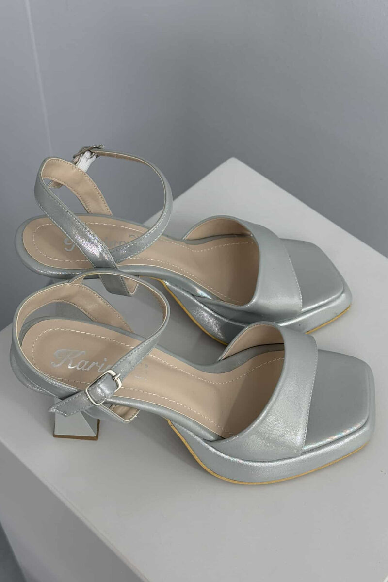 ONE COLOR HIGH HEEL WOMEN SANDAL GREY/GRI - 2