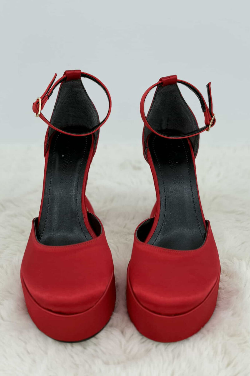 ONE COLOR HIGH HEEL WOMEN SHOES RED/E KUQE - 3