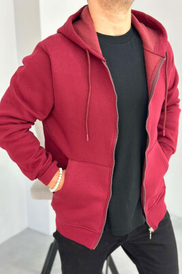 ONE COLOR HOOD MEN JACKET BURGUNDY/VISHNJE 