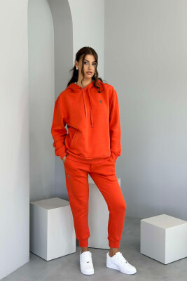 ONE COLOR HOODIE+JOGGERS WOMEN SET ORANGE/PORTOKALLI 