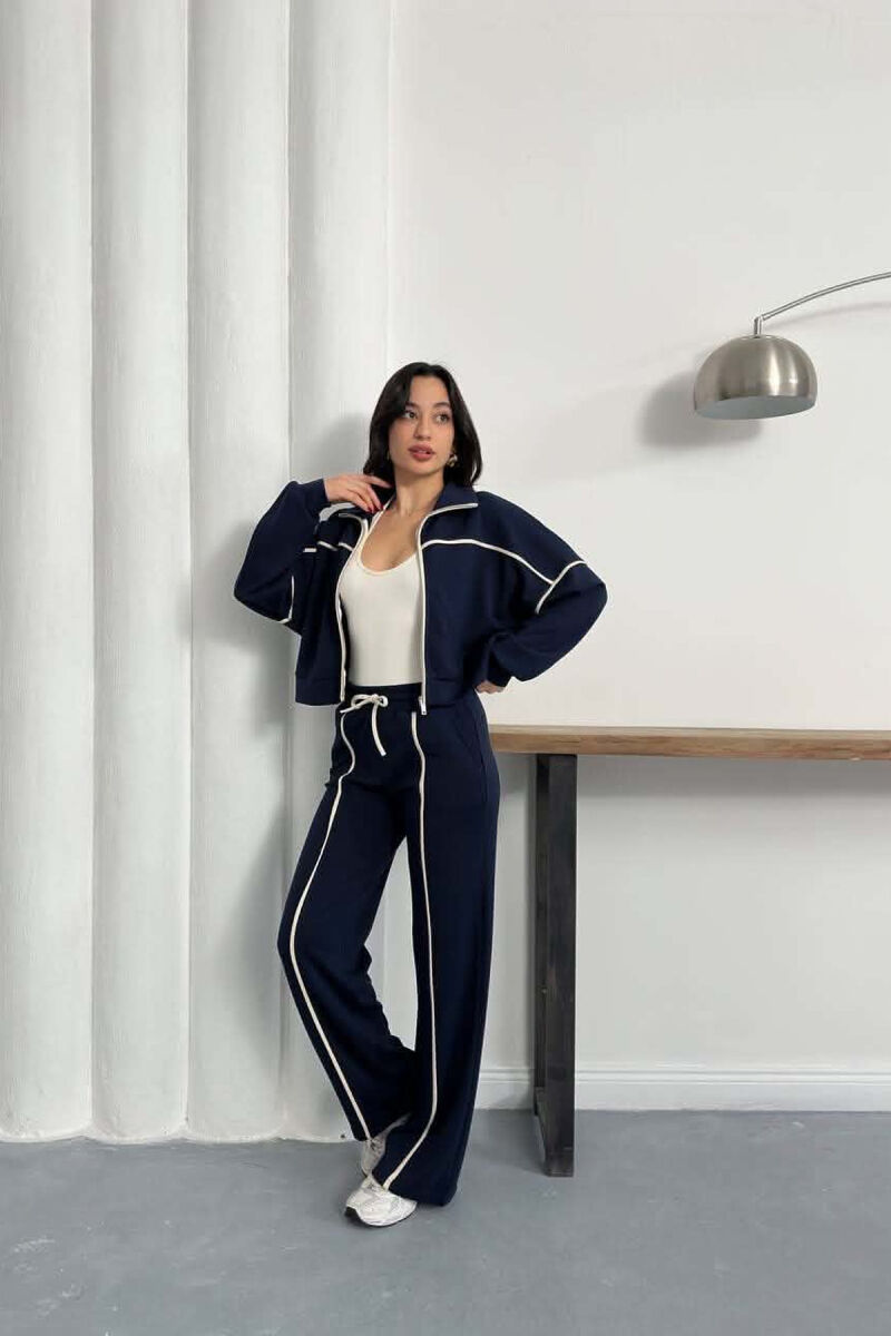 ONE COLOR JACKET + SWEATPANTS WOMAN SET BLUE/BLU - 7
