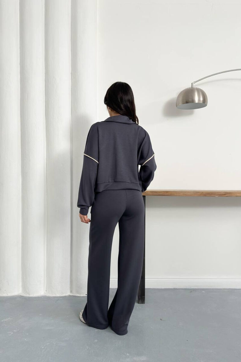 ONE COLOR JACKET + SWEATPANTS WOMAN SET GREY/GRI - 4