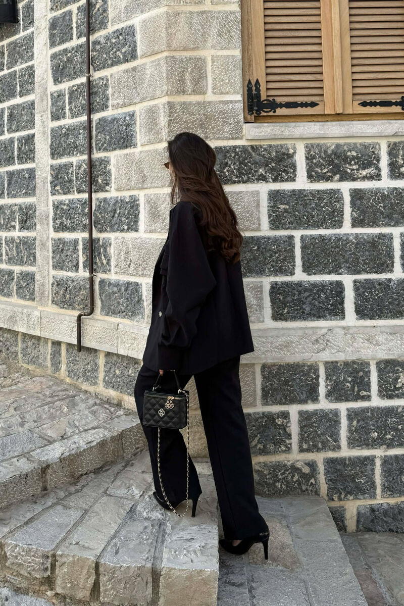 ONE COLOR JACKET + TROUSERS WOMAN SET BLACK/ E ZEZE - 5