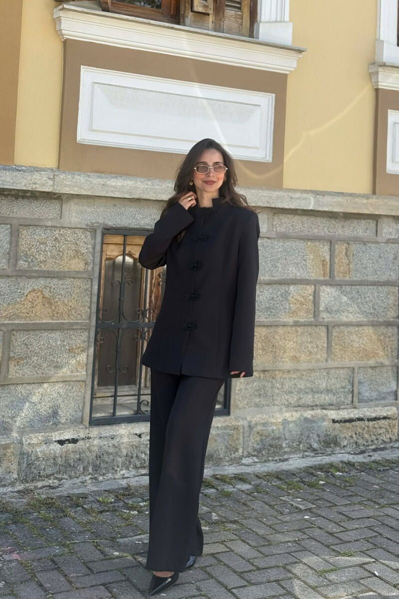 ONE COLOR JACKET + TROUSERS WOMAN SET BLACK/ E ZEZE - 6