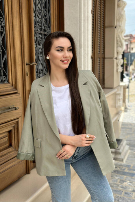 ONE COLOR JACKET WOMAN NEW MINT/MENTE - KLAUDIO FASHION