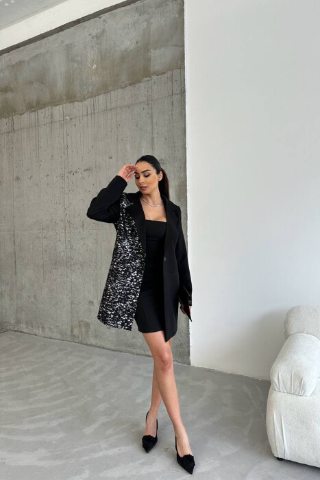 ONE COLOR JACKET+ DRESS WOMEN SET BLACK/ E ZEZE - 2