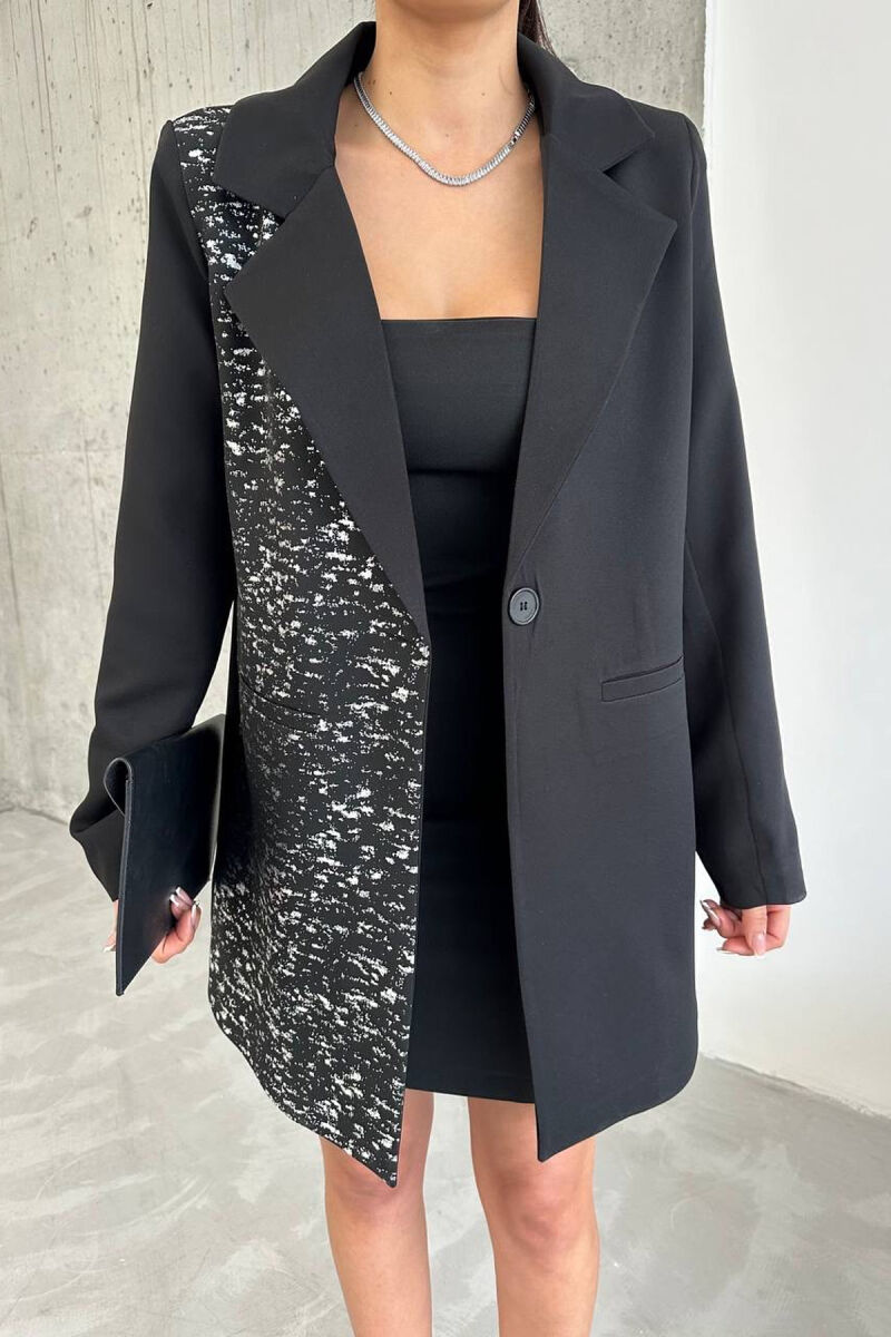 ONE COLOR JACKET+ DRESS WOMEN SET BLACK/ E ZEZE - 3