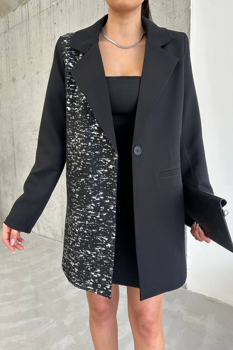 ONE COLOR JACKET+ DRESS WOMEN SET BLACK/ E ZEZE - 4