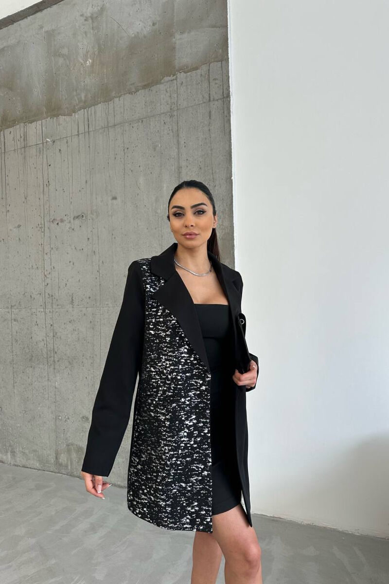 ONE COLOR JACKET+ DRESS WOMEN SET BLACK/ E ZEZE - 6