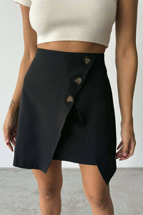 ONE COLOR JACKET+SKIRT WOMEN SET BLACK/ E ZEZE - 3