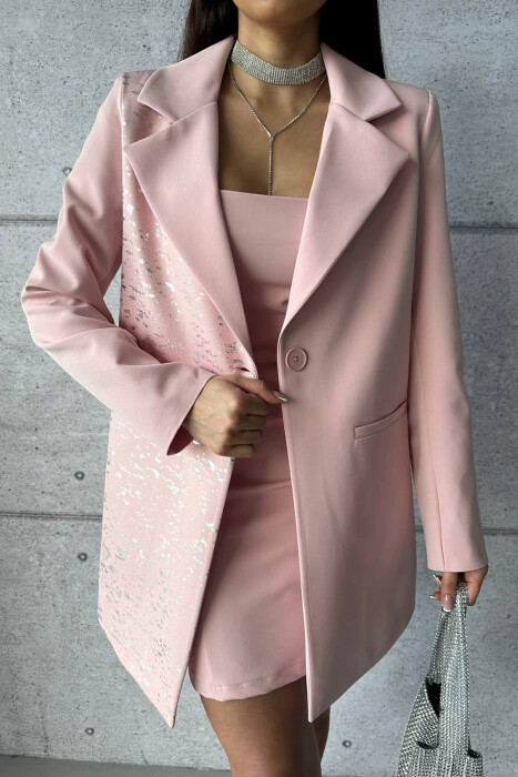ONE COLOR JACKET+ DRESS WOMEN SET PINK/ROZE - 2