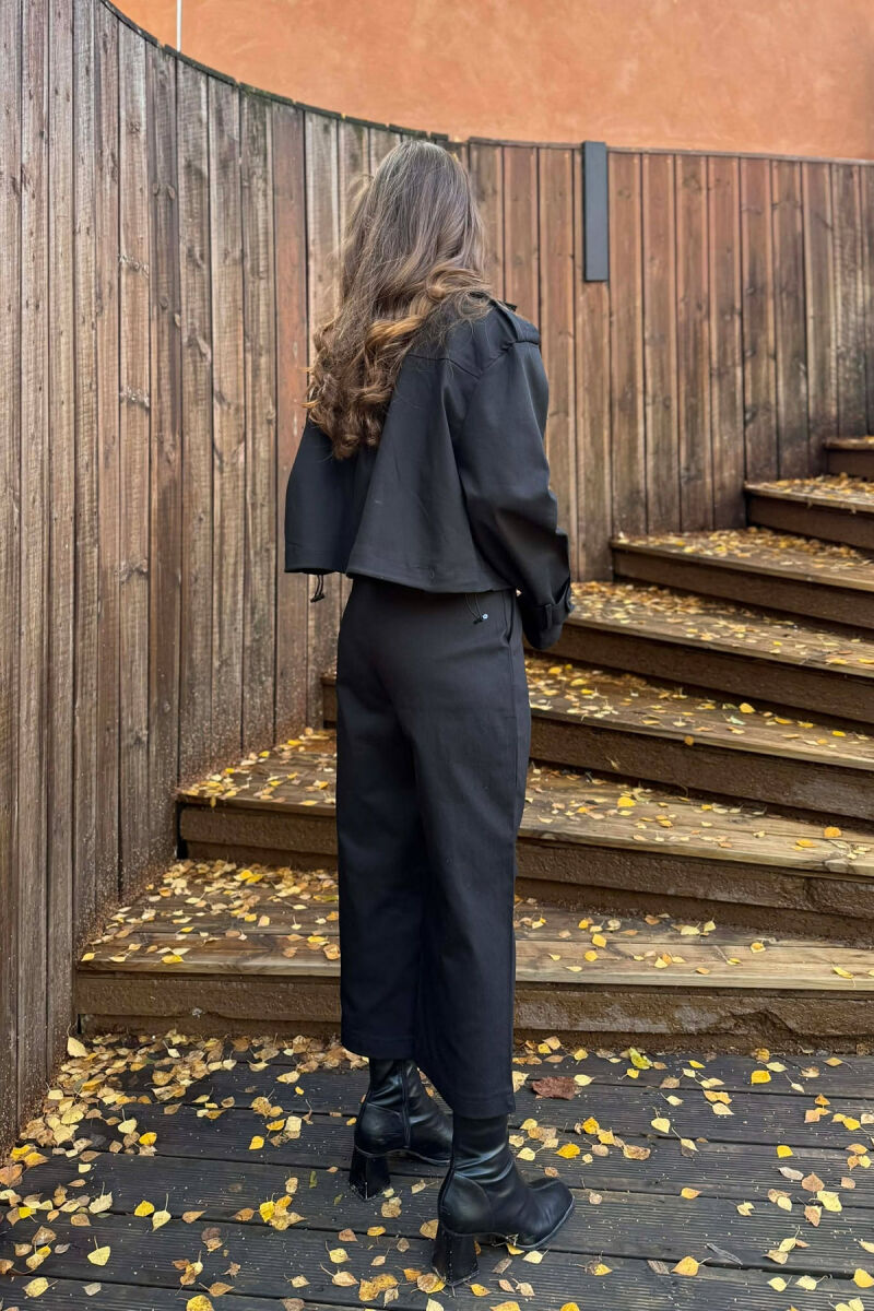 ONE COLOR JACKET+TROUSERS WOMEN SET BLACK/ E ZEZE - 2