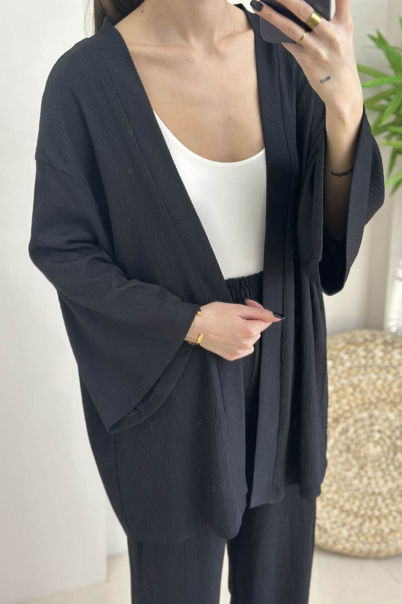 ONE COLOR JACKET+TROUSERS WOMEN SET BLACK/ E ZEZE - 4