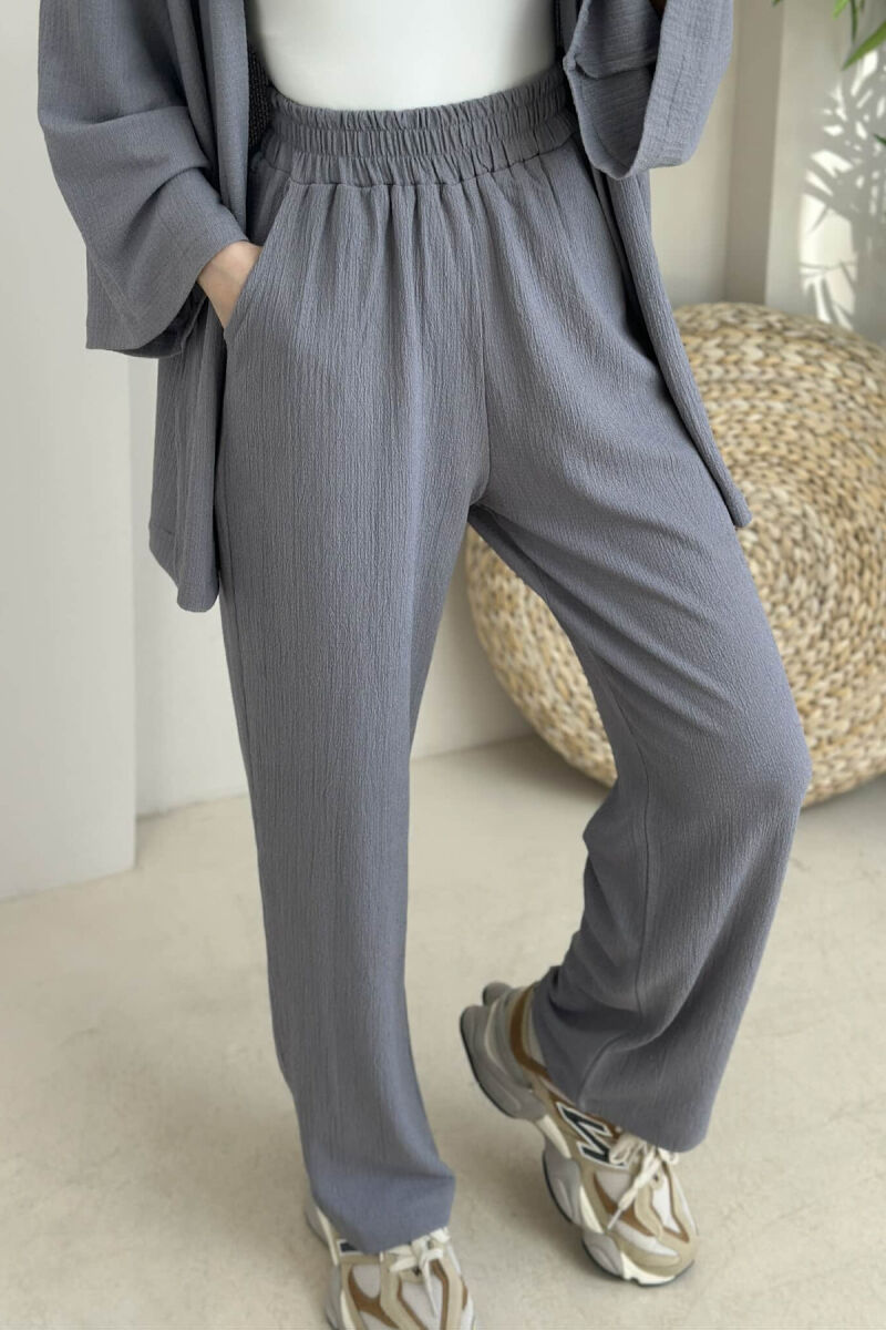 ONE COLOR JACKET+TROUSERS WOMEN SET GREY/GRI - 4