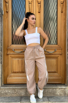 ONE COLOR JOGGING WOMEN SWEATPANTS BEIGE/BEZHE 