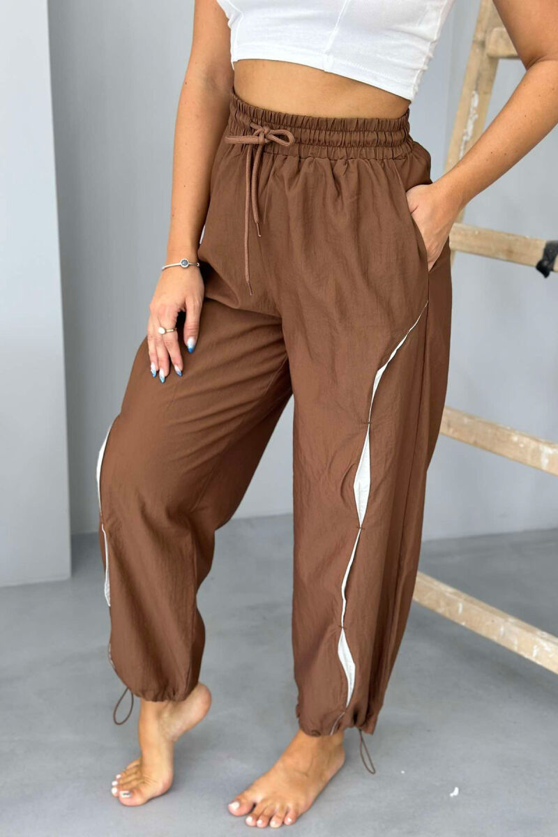 ONE COLOR JOGGING WOMEN SWEATPANTS BROWN/KAFE - 3