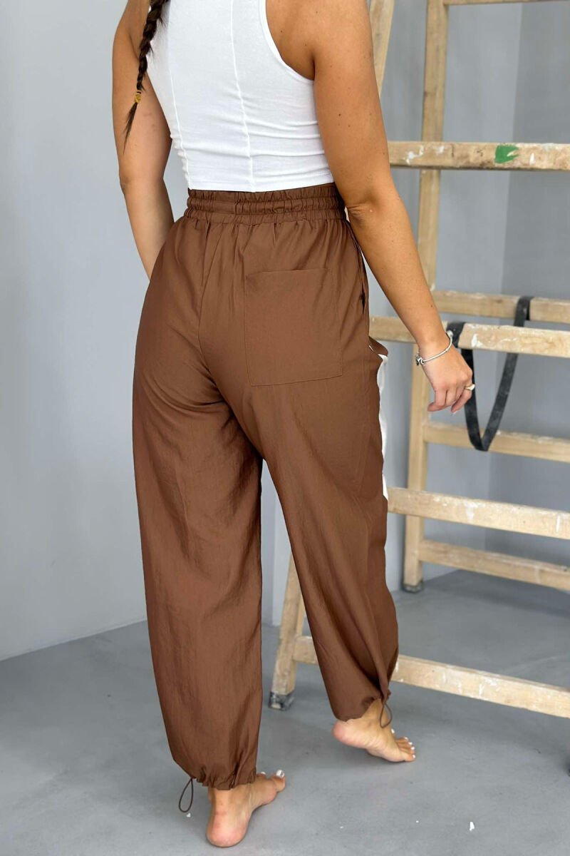 ONE COLOR JOGGING WOMEN SWEATPANTS BROWN/KAFE - 4