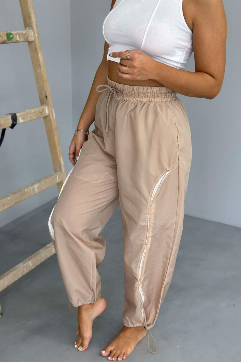 ONE COLOR JOGGING WOMEN SWEATPANTS LIGHT BEIGE/BZHZB - 4