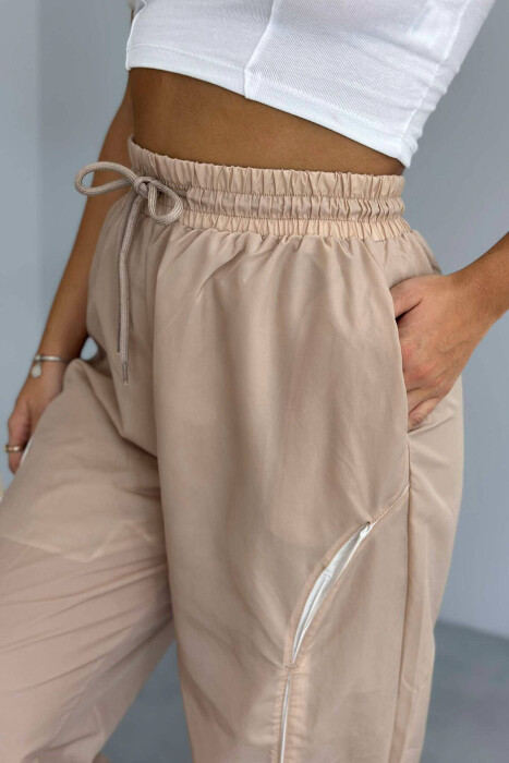 ONE COLOR JOGGING WOMEN SWEATPANTS LIGHT BEIGE/BZHZB - 5