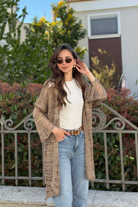 PULOVËR E THURRUR PËR FEMRA NË NGJYRËN KAFE - KLAUDIO FASHION