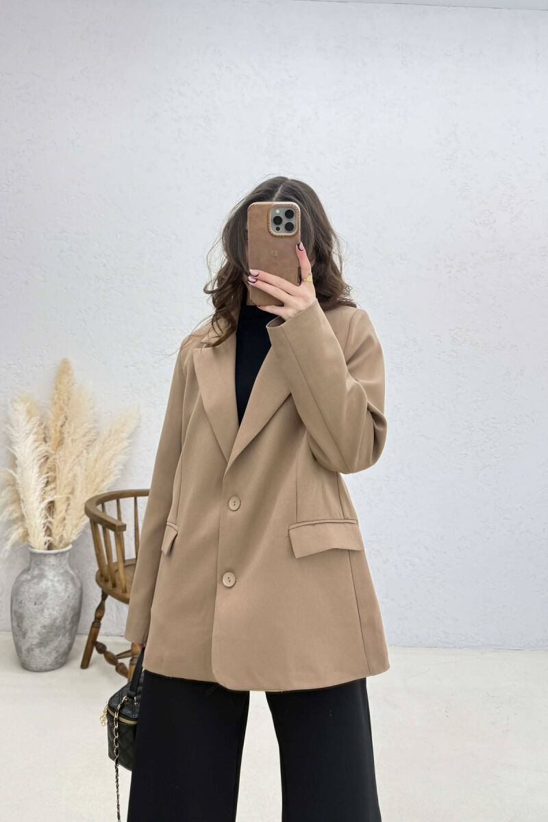 ONE COLOR LACING DETAIL WOMAN JACKET BEIGE/BEZHE - 3