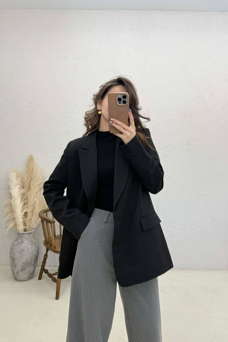 ONE COLOR LACING DETAIL WOMAN JACKET BLACK/ E ZEZE - 2