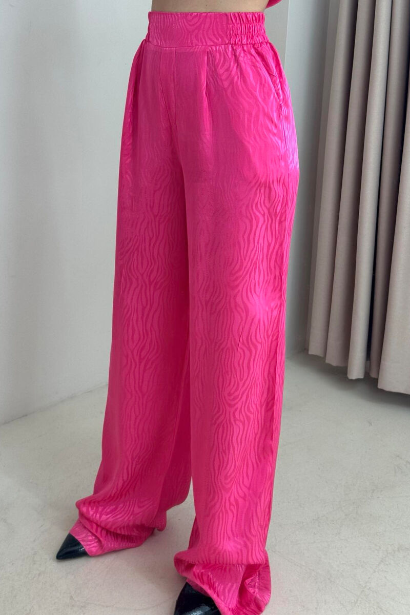 ONE COLOR LACING JACKET+TROUSERS WOMEN SET FUCHSIA/CIKLAMI - 5