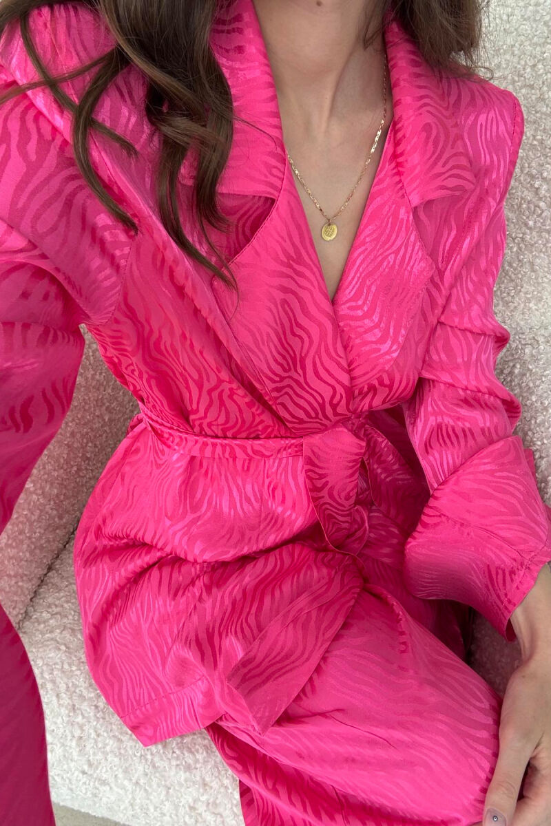 ONE COLOR LACING JACKET+TROUSERS WOMEN SET FUCHSIA/CIKLAMI - 6