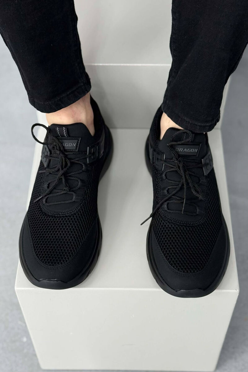 ONE COLOR LACING PLATFORM MEN SNEAKERS BLACK/ E ZEZE - 3