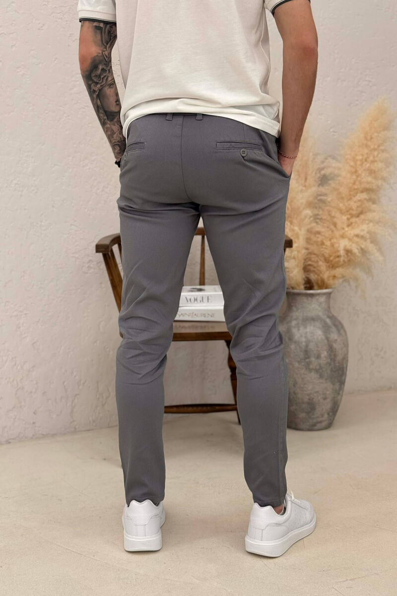ONE COLOR LACING WAIST MEN PANTS LIGHT GREY/GZ - 4