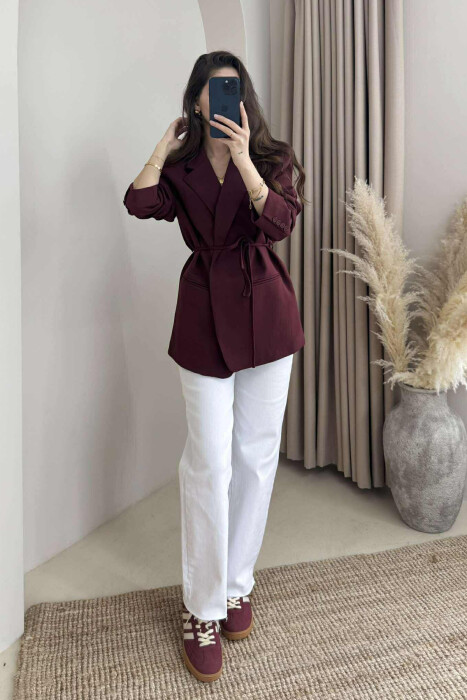 ONE COLOR LACING WOMEN JACKET BURGUNDY/VISHNJE 