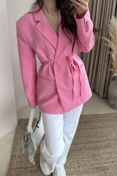 ONE COLOR LACING WOMEN JACKET PINK/ROZE - 2