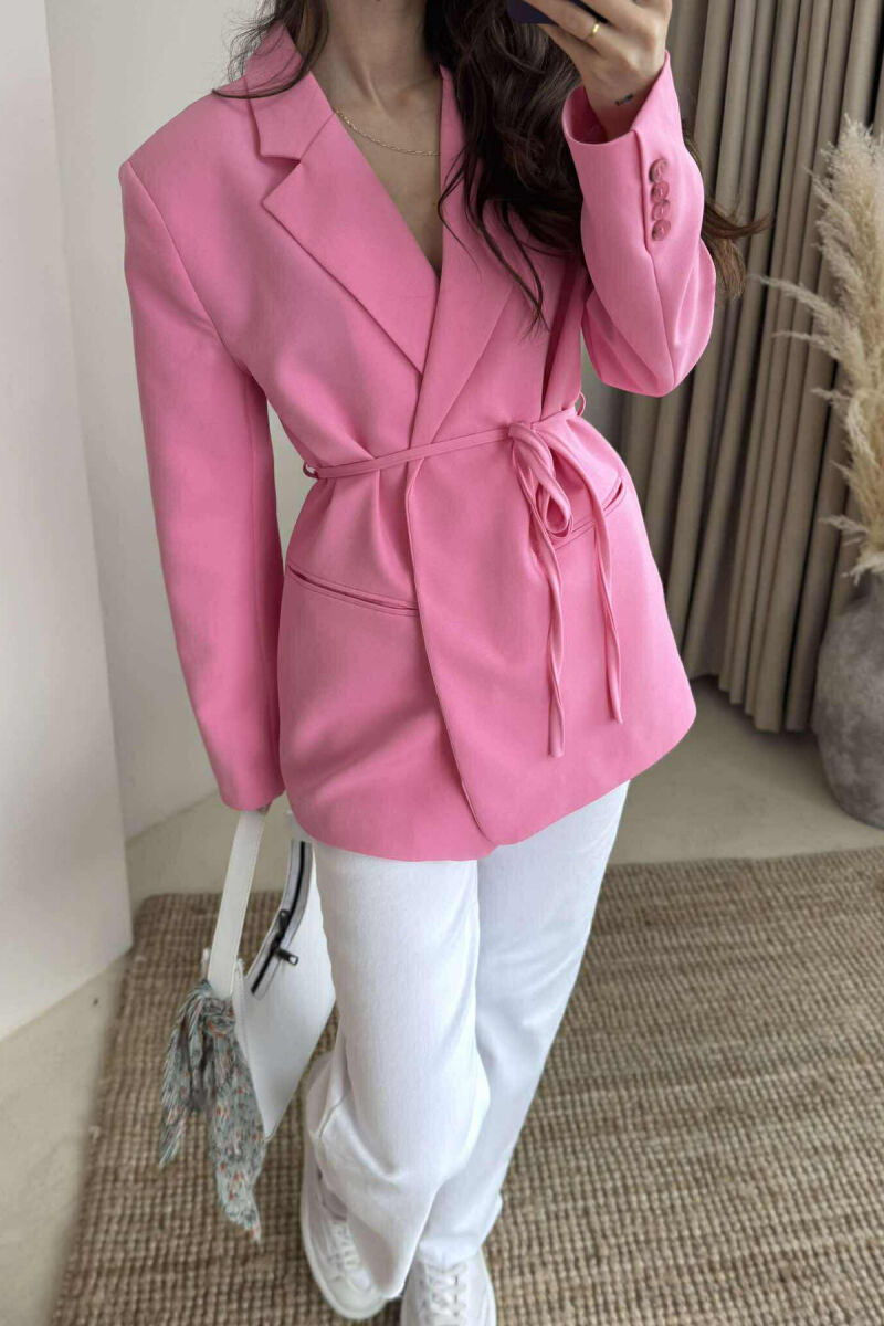 ONE COLOR LACING WOMEN JACKET PINK/ROZE - 2