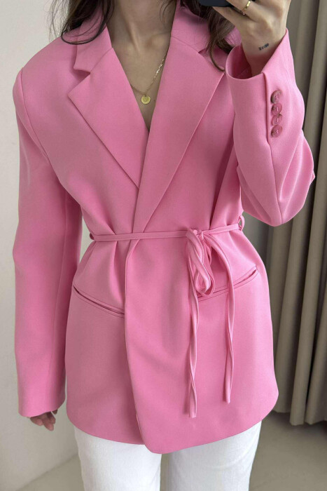 ONE COLOR LACING WOMEN JACKET PINK/ROZE - 3