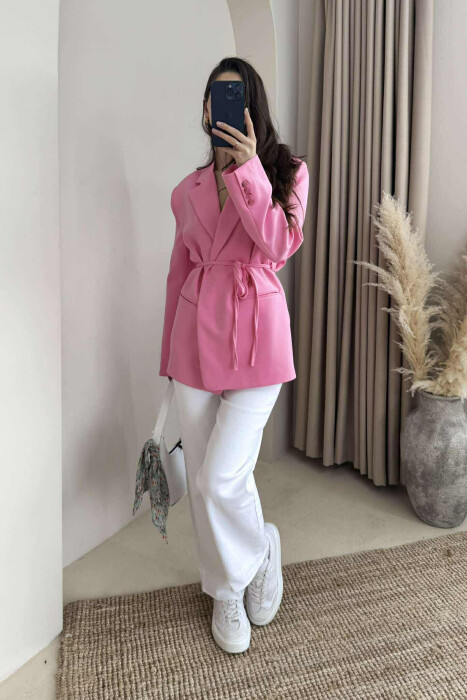 ONE COLOR LACING WOMEN JACKET PINK/ROZE - 5