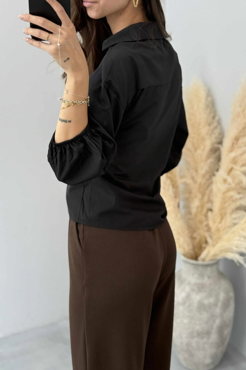 ONE COLOR LACING WOMEN SHIRT BLACK/ E ZEZE - 7