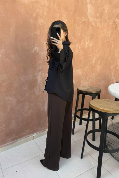 ONE COLOR LACING WOMEN SHIRT BLACK/ E ZEZE - 2