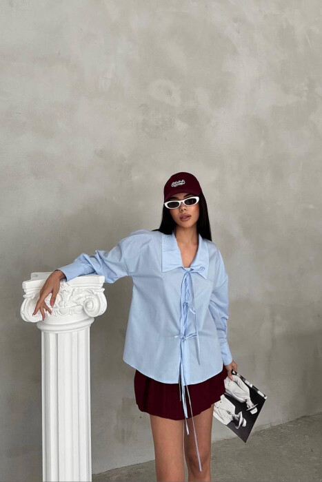 ONE COLOR LACING WOMEN SHIRT LIGHTBLUE/BZ 