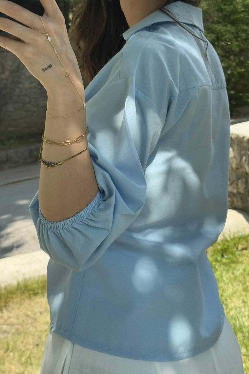 ONE COLOR LACING WOMEN SHIRT LIGHTBLUE/BZ - 3