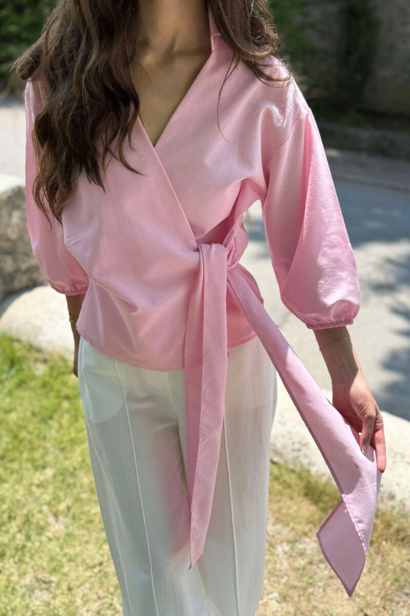 ONE COLOR LACING WOMEN SHIRT PINK/ROZE - 6