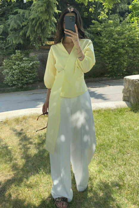 ONE COLOR LACING WOMEN SHIRT YELLOW/E VERDHE - 2