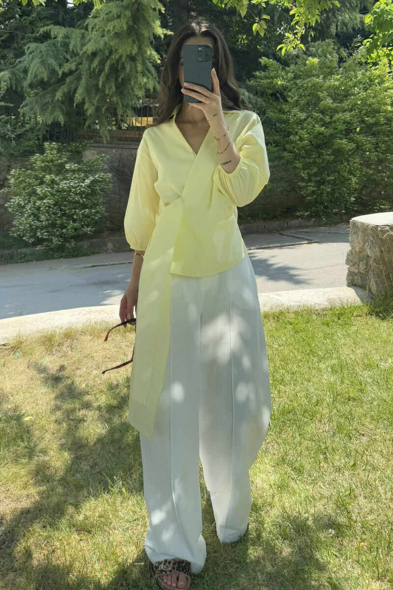 ONE COLOR LACING WOMEN SHIRT YELLOW/E VERDHE - 2