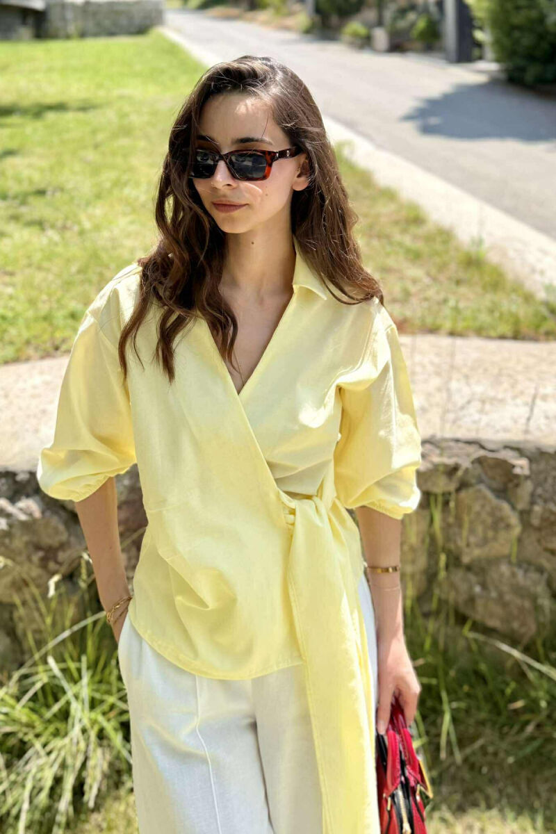 ONE COLOR LACING WOMEN SHIRT YELLOW/E VERDHE - 5