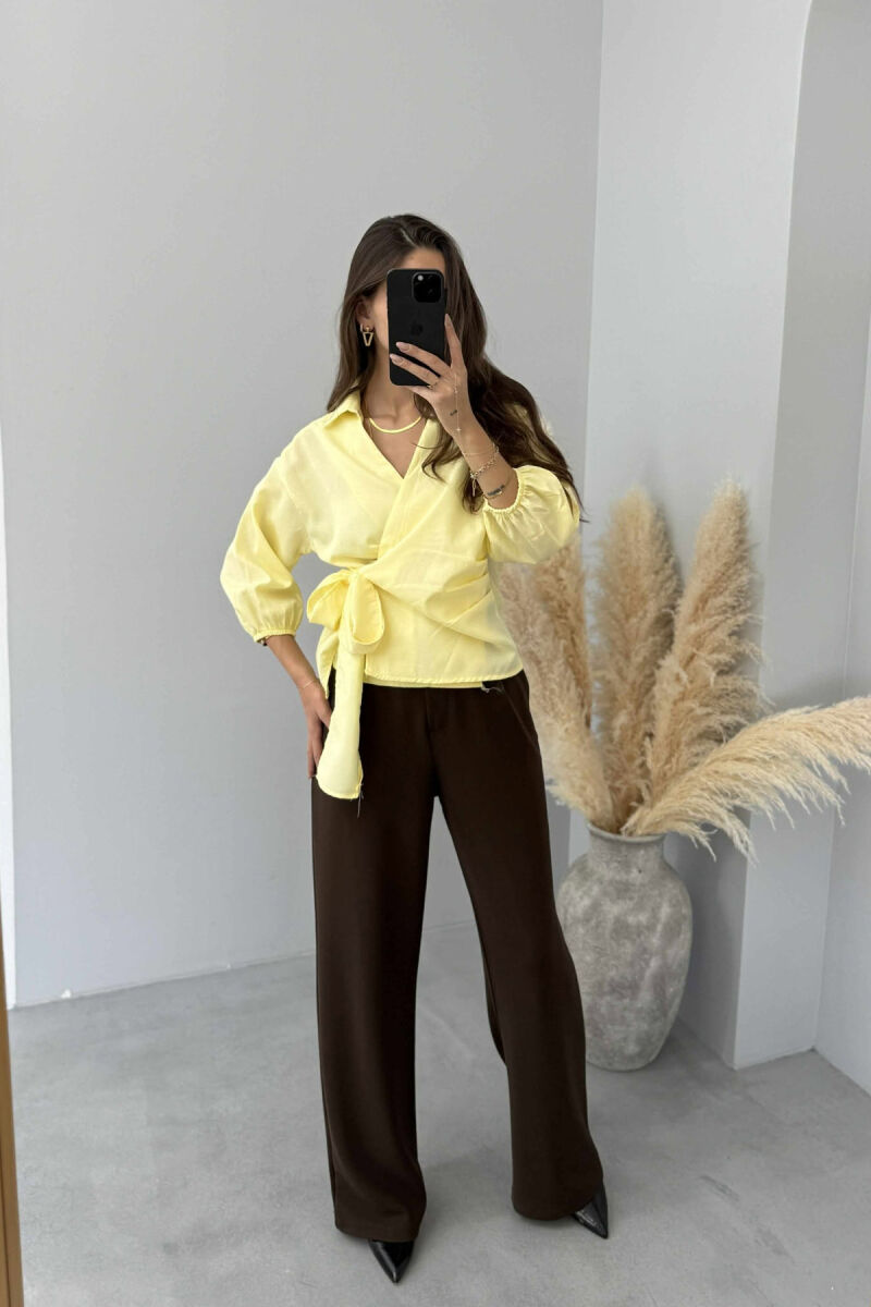 ONE COLOR LACING WOMEN SHIRT YELLOW/E VERDHE - 1