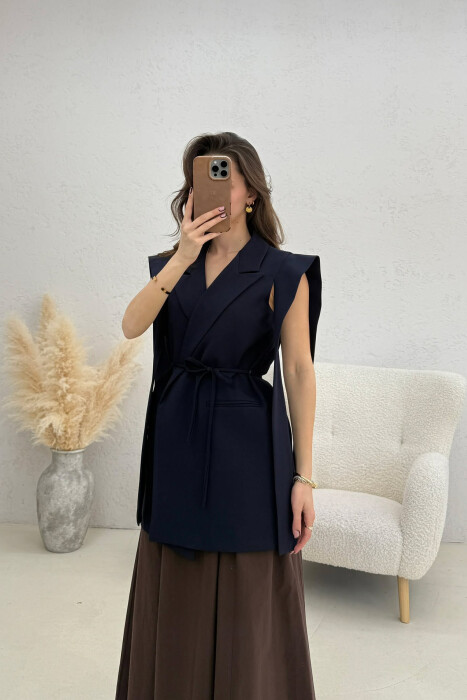 ONE COLOR LACING WOMEN VEST BLUE/BLU 