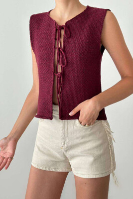 ONE COLOR LACING WOMEN VEST BURGUNDY/VISHNJE 